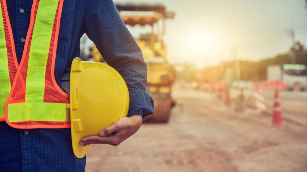 Construction manpower at site wearing safety gear